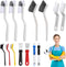 15 Pcs Crevice Cleaning Brush Set - Hard Bristle Cleaning Brush Supplies,