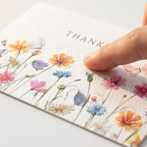 60 Envelopes,6 4x6Bulk Set-Thank Racrico Embossed Thank You Cards With Elegant Floral Designs, Thank You Card You