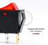 15A 250V/20A 125V 3 Pin AC Rocker Switch KCD3, 5 Pcs