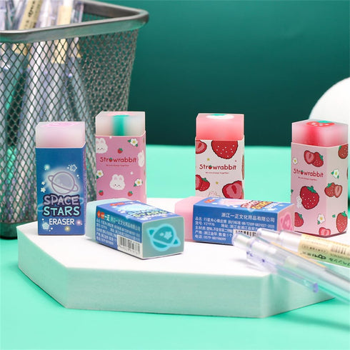 Eraser CuEraser - Cute Plastic Rubber Erasers for School Office Pencils, 6PCS
