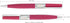 Xezo Speed Master Twist Action Medium Ballpoint Pen, Matte Cerise Fuchsia with White Mother of Pearl, Chrome Plated