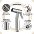 YHWKZCTTT Set Handheld ToiletSprayer, Wall Mounted Stainless Steel BrushedFaucet, Bathroom Cloth Diaper Sprayer
