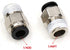 PC 1/4" Od x 1/4" NPT Thread Push to Connect Pneumatic Tube Fitting Male Straight Union Fittings (5 Pack)