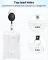 Pawfly 2 Pack Vertical 2-Card Badge Holder, Hard Transparent PC Case Protector for Office School IDs and Credit Cards
