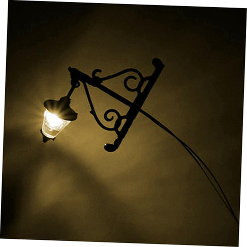 5pcs Uonlytech Scale Warm White LED Mini Wall Sconces in Antique Bronze DIY Sand Table Scene Accessories for Mini House