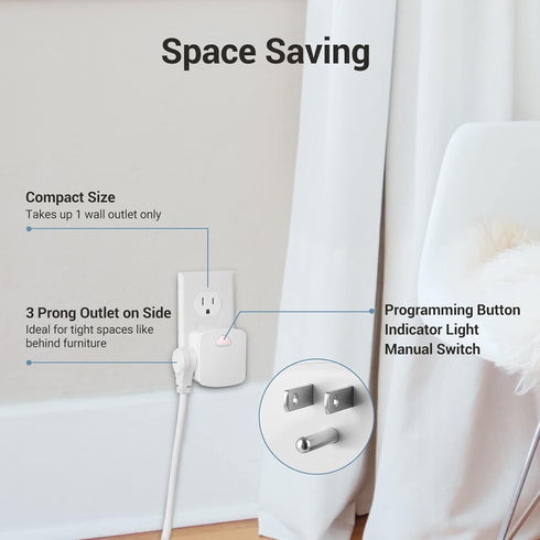 DEWENWILS Wireless Light Switch Remote Control Outlet, Remote Power Wall Switch for Lamps, 15 AMP Heavy Duty