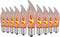 Hompavo Upgraded Flame Light Bulbs, Compact E12 Chandelier Base Candle Flickering Fire