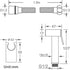 ZLOCYIVHE Set Handheld Bidet Sprayer for Toilet, Chrome Portable Cloth Diaper Sprayer Brass Bathroom Bidet Sprayer Kit
