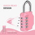 Puroma 1 Pack Waterproof Combination Lock, 4 Digit Padlock for School Gym Locker, Outdoor Storage (Rose Pink)