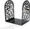 NDEMl Black Hummingbird Silhouette bookend, Creative Metal Hollow Bookstand, Bookshelf Folder for Desktop