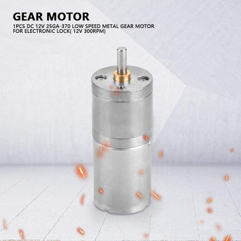 25GA-370 DC 12V Electric Micro Gear Motor Low Speed Reduction Geared Motor for Electronic Lock(300RPM)