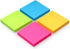 Bright Colors Sticky Notes 3x3, 4 Pads 100 Sheets/Pad Self-Stick Notes