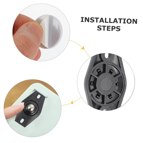 8pcs Self-Adhesive Box Casters - Quiet Rolling Wheels for Easy Moving