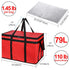 3-Pack CIVJET Insulated Food Delivery Bag with Hard Bottom, XXX-Large Insulated Reusable Grocery Cooler/Hot Bags, Tote