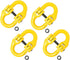 Mytee Products 4 Pack Grade 80 3/8" Safety Chain Connector Hammer Lock Link for Trucks - 7100 lbs WLL Forged Alloy Steel