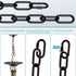 Quadafy 2 Pack 3 60 Feet Industrial Black Light Fixture Chain, Plant Hanging Chain, with Detachable Link, Maximum Load