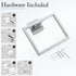 TNOMS Brushed Towel Ring, Modern Square Hand Towel Bar for Bathroom, Wall Mount Stainless Steel.