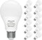 ORALUCE A19 LED Light Bulb, 60 Watt Equivalent, E26 Base, 6500K Cool White, 12 Pack