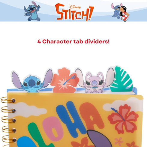 Stitch Tab Journal Notebook, Spiral Bound, 96 Lined Pages, 8 x 7 inches, Yellow