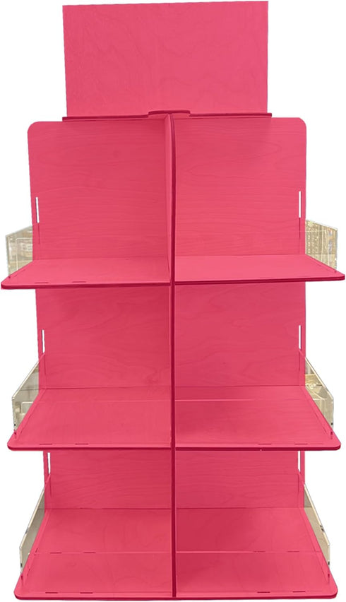Versatile 4-Sided Rotating Display Stand for Candy, Snacks, Jams, Produce and More