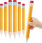 Leinuosen Giant Yellow Wooden Pencils, 14 Inch, 6 Pcs Fun Novelty Props for Kids, School, Office, Christmas Favors