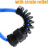 2 Pcs Black PG7 Cable Gland, Waterproof IP68 Nylon Joint with Flex Spiral Strain Relief for 4.5-7.8mm Wire