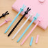 Yansanido 24 Pcs Cat Shape Rolling Ball Pen, 0.5 mm Black Ink Gel Pen for School Supplies
