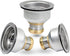 Highcraft 9754 Kitchen Sink Stainless Steel Drain Assembly with Strainer Basket, 1 Count