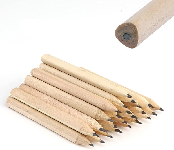 LUTER 24pcs Short Triangular Pencils Mini Wood Pencils Bulk for Preschoolers Toddlers Kindergarten School