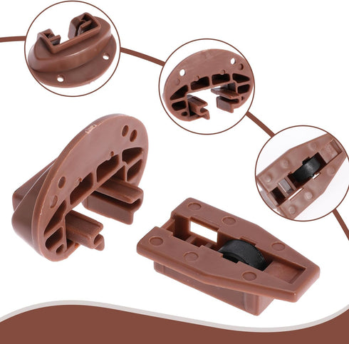 10PCS Drawer Slide Track Guide Glide for Kenlin, Rite Trak 2, Center Mount Drawer for Dressers, Hutches, Nightstand
