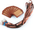 yueton 10pcs Vertical Style Leather Business ID Badge Holder - Brown with Long Neck Strap Lanyard