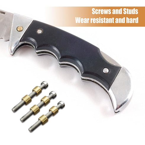 Knife Handle Fasteners, 8mm Nut Rod Love-Less Bolts for Knife Making Handle Repair (10)