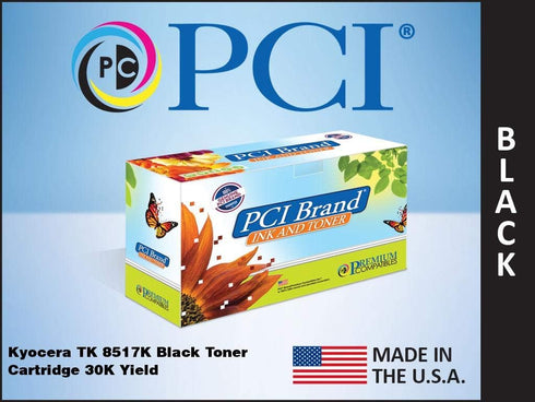 PCI Brand Compatible Toner Cartridge Replacement for Kyocera TK-8517K, Black, 30K Yield