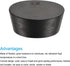 MECCANIXITY Rubber Tapered Plug - 54mm to 64mm Solid Test Tubes Bungs Stopper Black for Lab Home, 5 Pieces