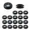Antrader Rubber Grommet Kit, Outlet Loop Guard Ring for Wire, Cable and Plug, 10mm Inner Dia Black, 20Pcs