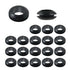 Antrader Rubber Grommet Kit, Outlet Loop Guard Ring for Wire, Cable and Plug, 10mm Inner Dia Black, 20Pcs
