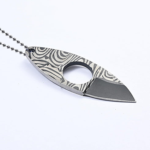 MINI Full Tang Neck Knife with Sheath, Fixed Blade EDC Knife, 3" Small Tool for Men Women