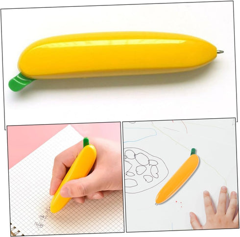 LALAFINA Banana Ballpoint Pen Black Ink Mini Pen for Cute Portable Writing School Journaling Office Desk Accessory