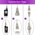 YASENN 100LED 9.9Ft Icicle String Lights, 8 Lighting Modes with Timer, Connectable Fairy Plug-in for Christmas