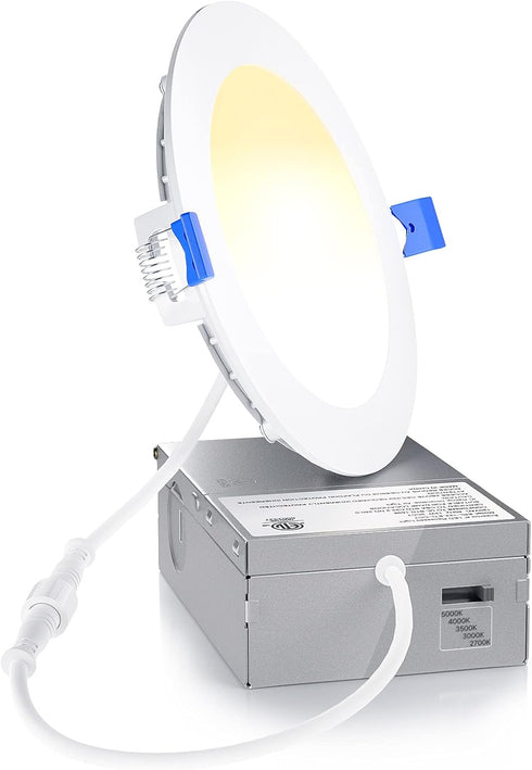 Ensenior 1 Pack 4 Inch LED Recessed Light, Dimmable, 2700K-5000K 5CCT, 750LM