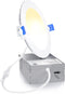 Ensenior 1 Pack 4 Inch LED Recessed Light, Dimmable, 2700K-5000K 5CCT, 750LM