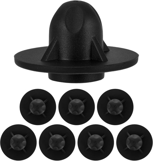 Ipetboom 8pcs Outdoor Folding Chair Foot Protectors Black 14mm Plastic Leg Caps for