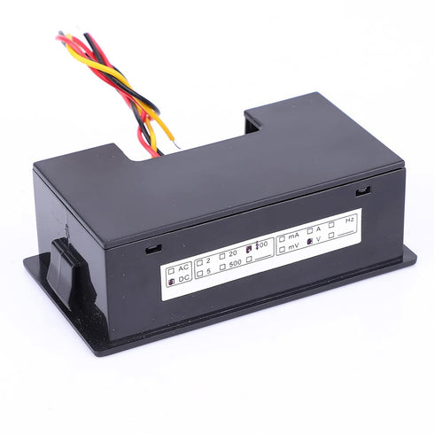 YB5135D LCD DC Voltmeter, Digital Three Wire Voltage Meter Monitor, Blue Backlight, ABS Waterproof Shell, DC0-500V