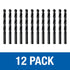 Champion Cutting Tool General Purpose Drill Bits for Metal and Wood, 12 PCS, 5/32 Inch
