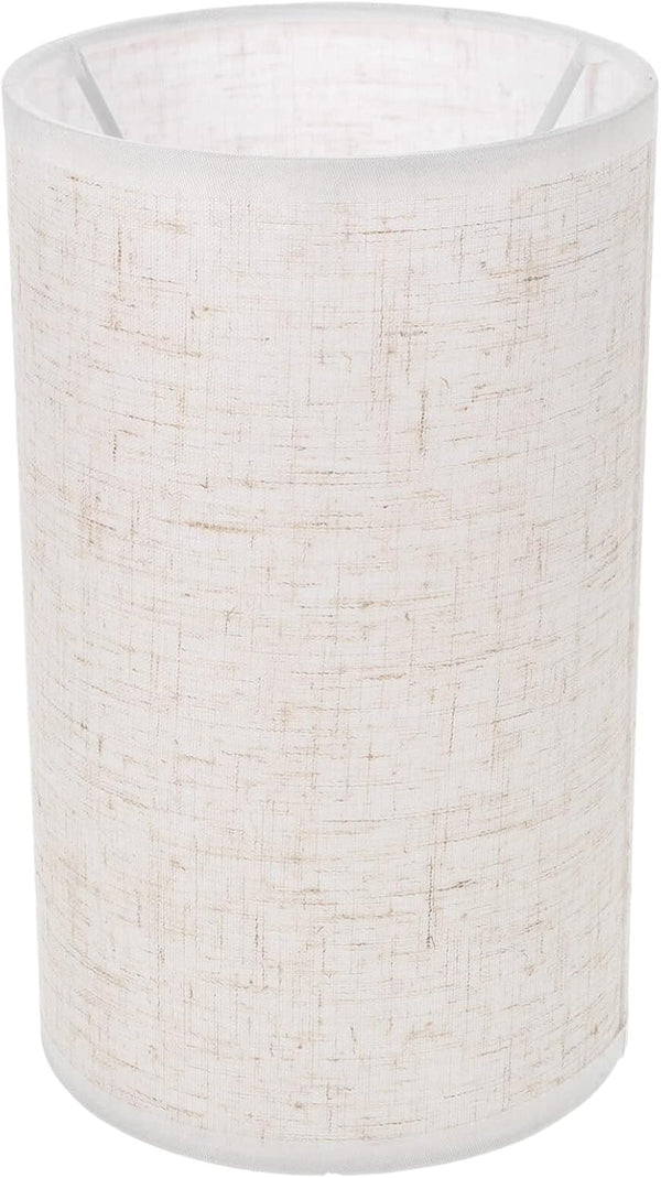 ARTIBETTER Small Drum Lampshade E27 Linen Fabric Light Cover Replacement for Table