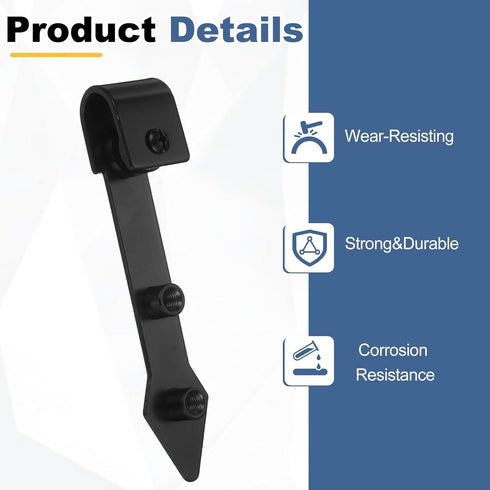 4Pcs (123.5x26mm, uxcell Sliding Barn Door Hardware Hanger, Mini Sliding Door Hardware for TV Stands Wardrobe Small