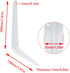 Mormchlots 24Pcs 8 6 Inch x White Shelf Brackets, Heavy-Duty Metal Steel Corner L Brackets for Shelves Shelf