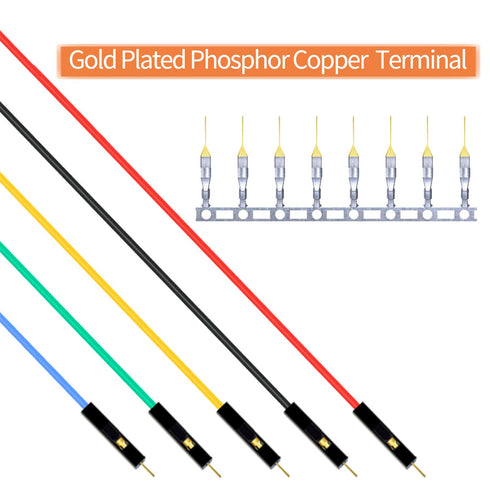 Makeronics Alligator Clip to Breadboard Jumper Wires, 10pcs 12 inch, 22AWG Test Lead
