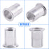 Glarks 210Pcs Aluminum Alloy Rivetnut Insert Nutsert Assortment Kit - M3 M4 M5 M6 M8 M10 Flat Head