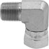 (2-PACK) 1501-06-06 Hydraulic Hose Adapter Fitting 3/8"-18NPTF Male × 3/8"-18NPSM Female Swivel Elbow